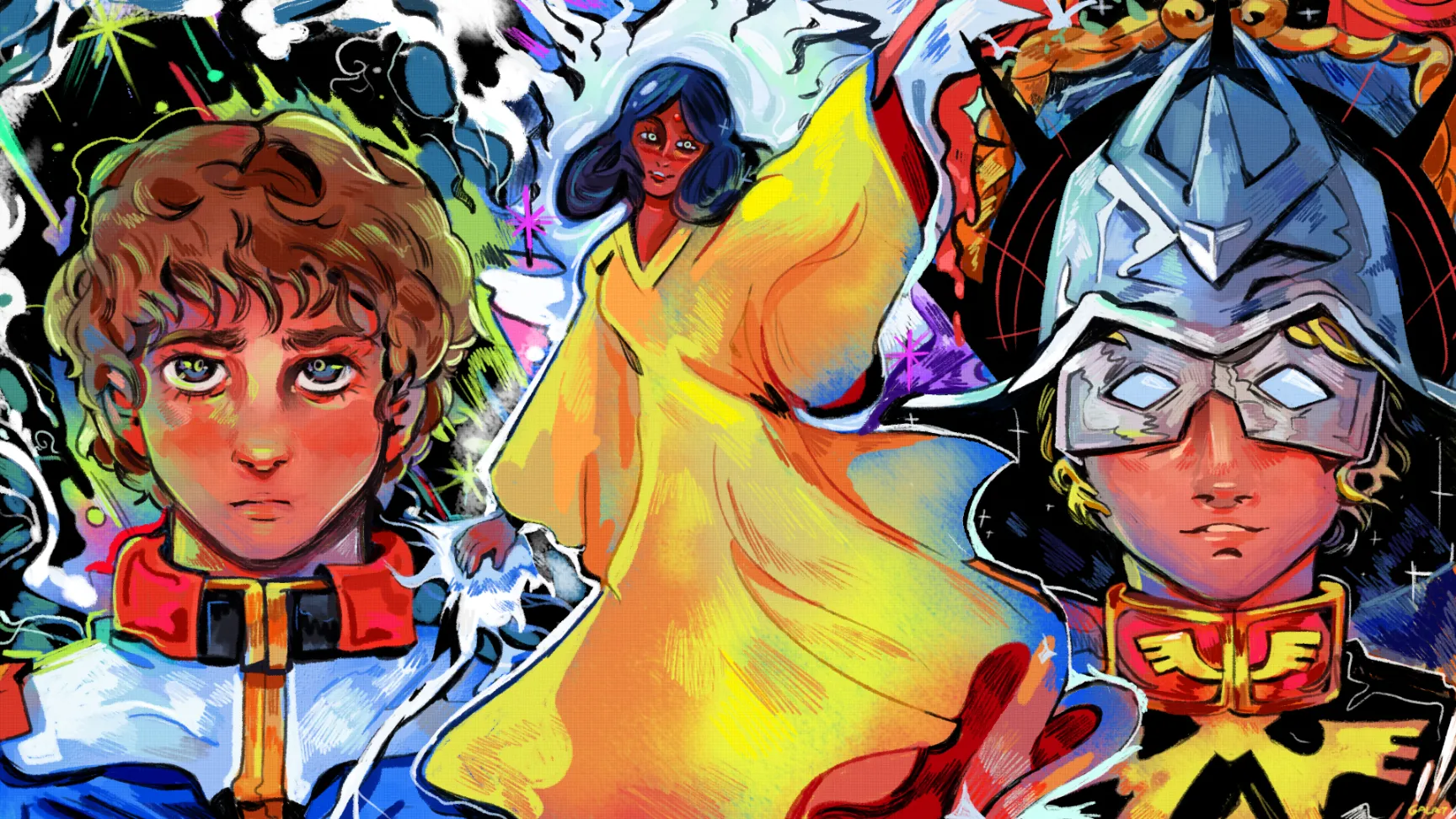 2024/ Gundam 79 portraits, Char v. Amuro ft. Lalah