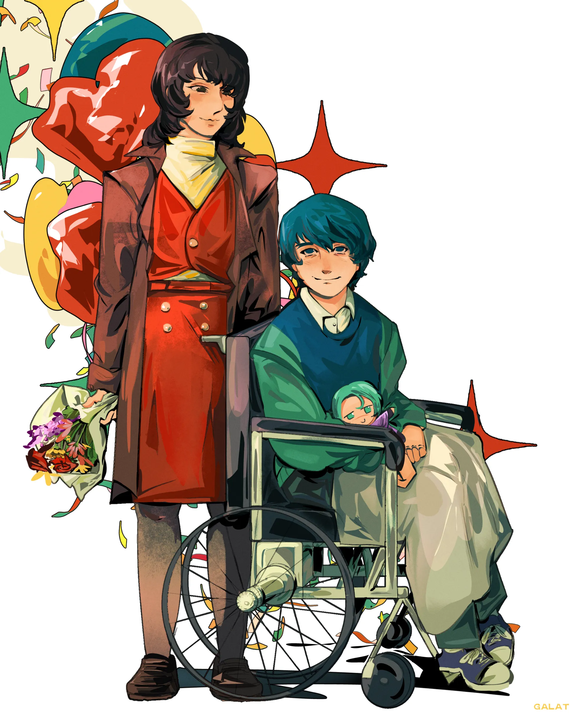2025/ ZZ Gundam era Fa and Kamille leaving hospital