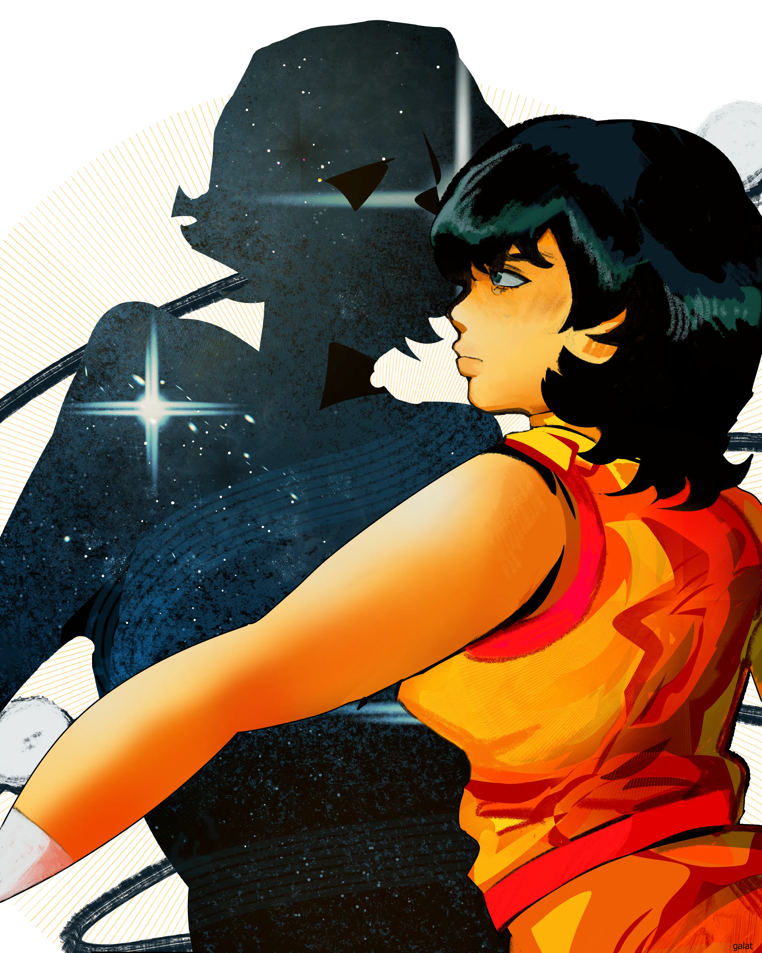 2025/ Zeta Gundam, Fa with Kamille's silhouette 