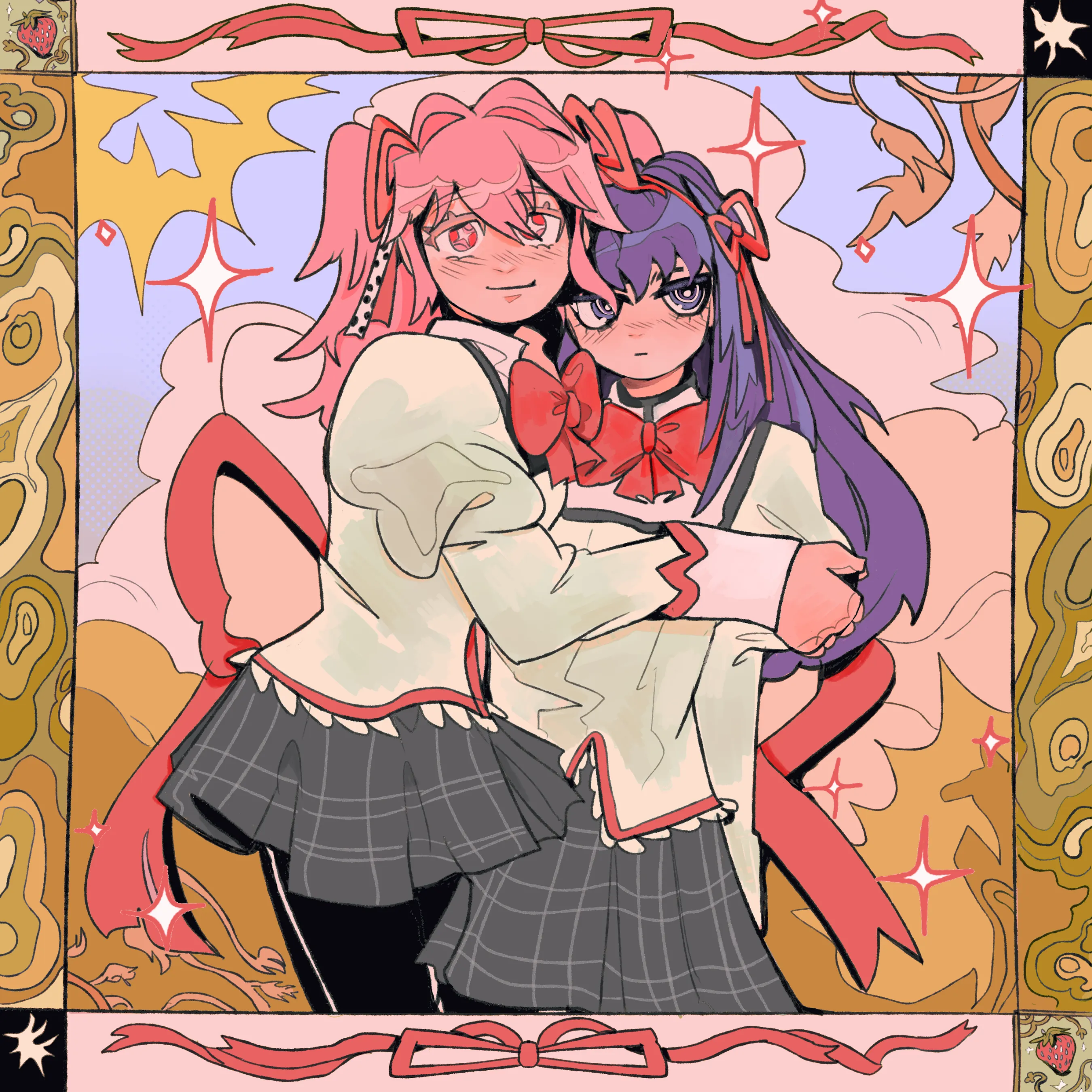 madohomu strawberry and dot themed