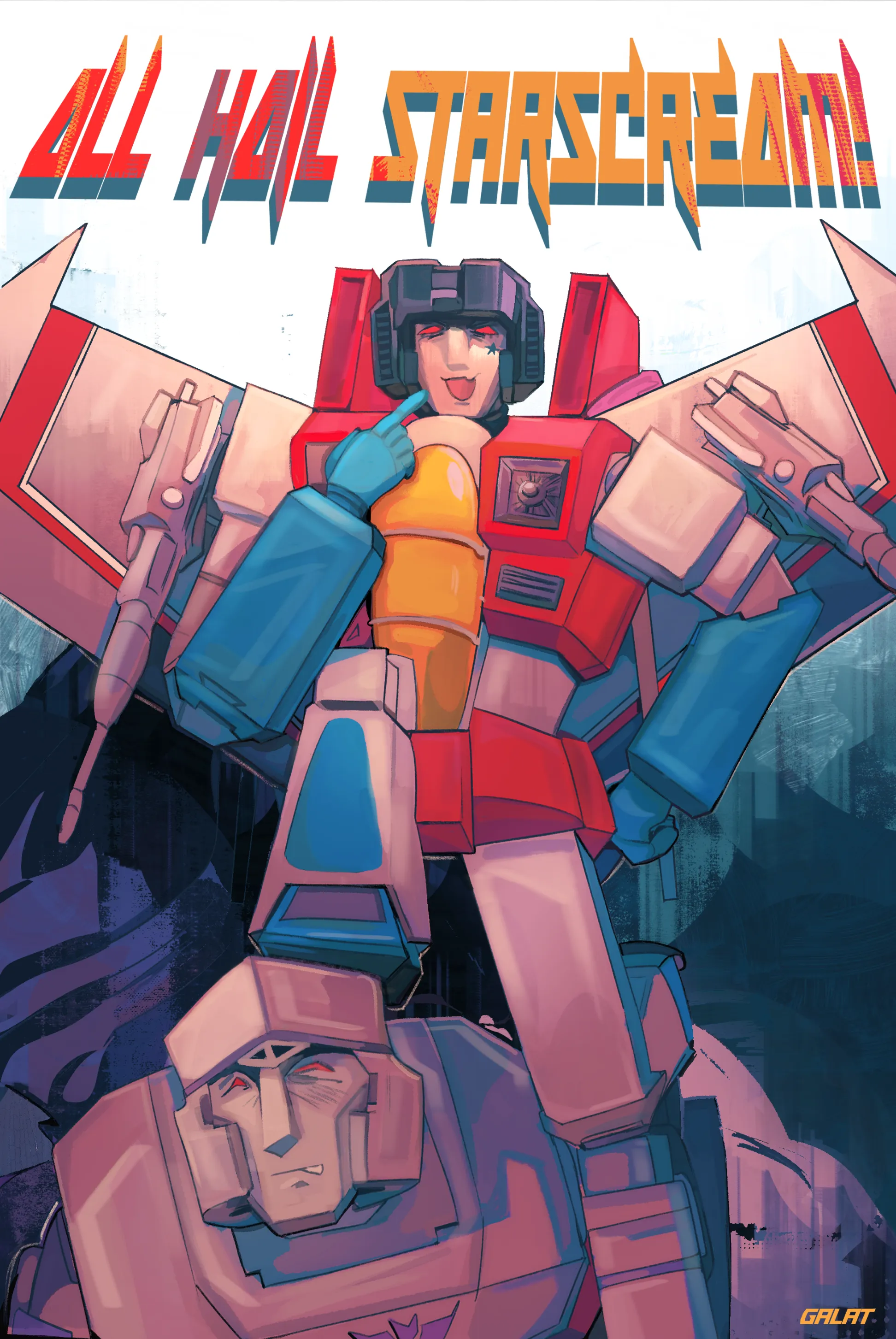 2025/ megatron and starscream with txt all hail starscream)