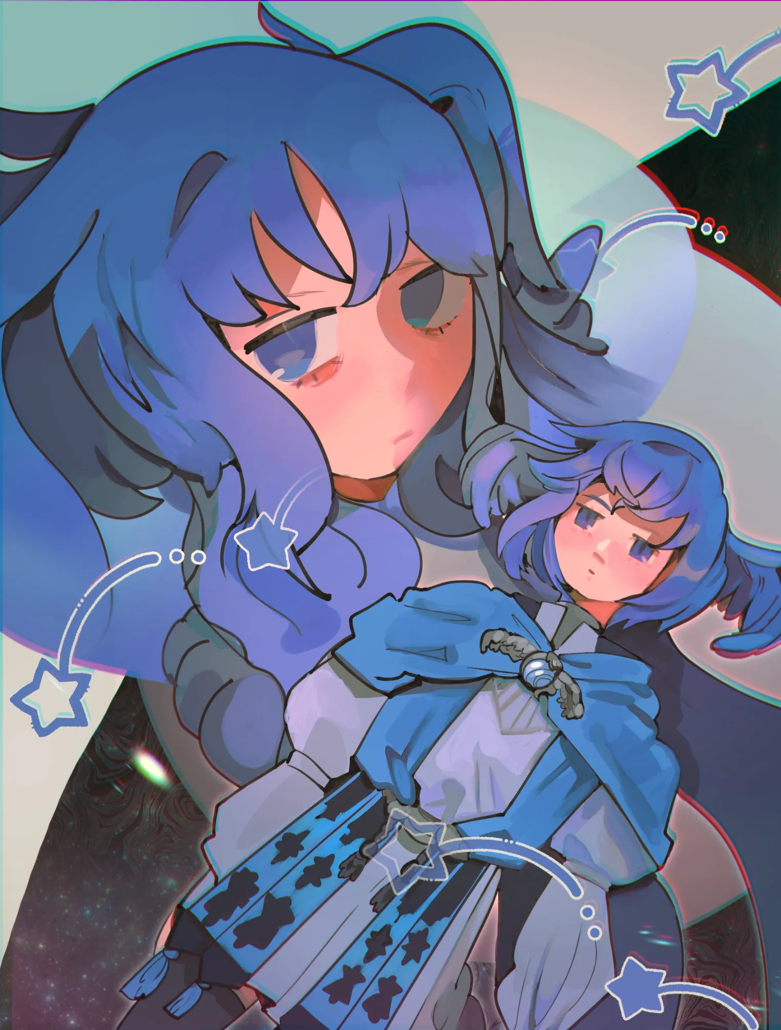2023/ FFXIV Meteion (1/2) of a spread with below. 