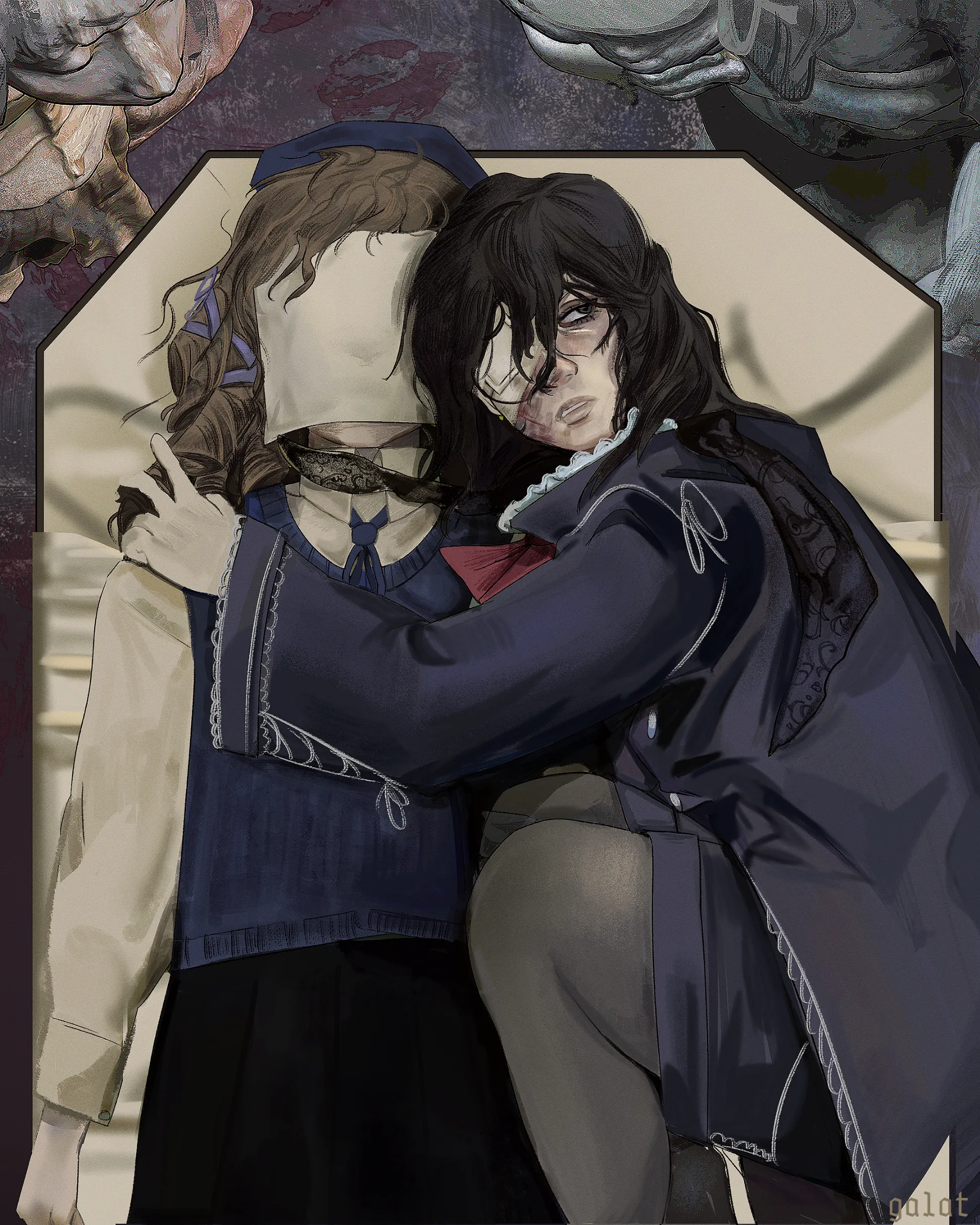 2026/ NEKROMANT (OC) - Sev and Ekaterina (face covered/corpse) art lying down