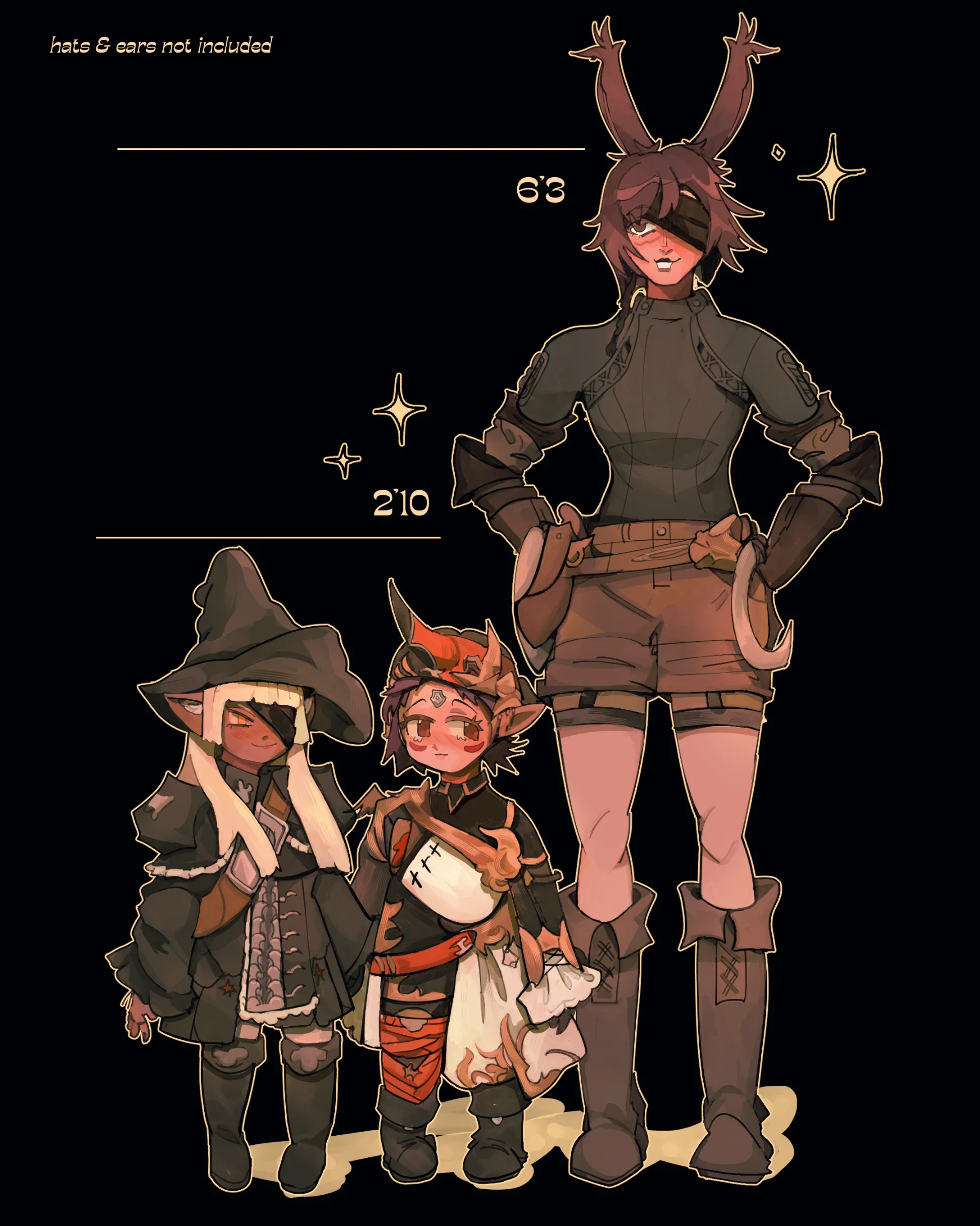 2023/ FFXIV OC Telete's mentor figures are lalafells. Pretty comical difference 