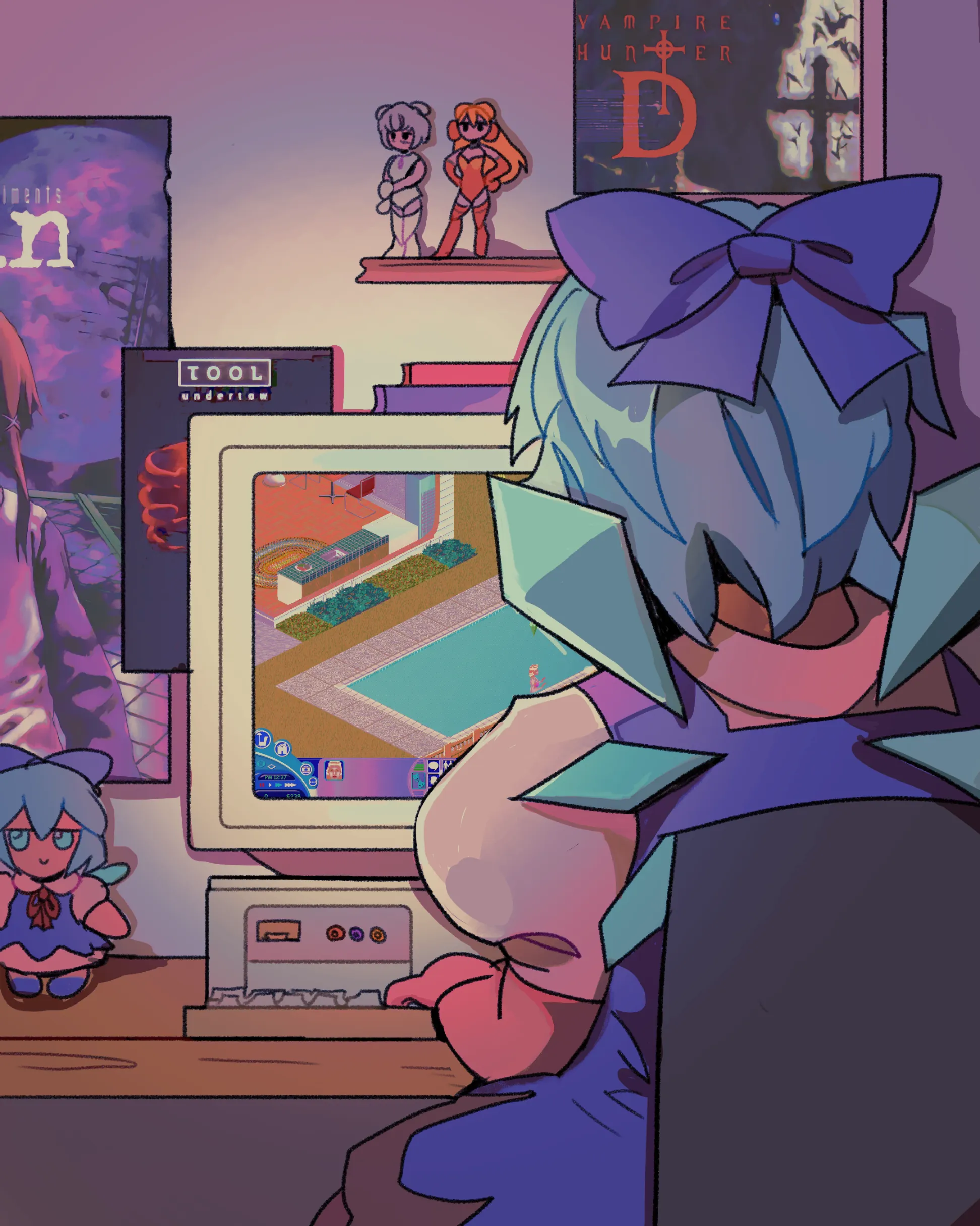 cirno drowns people in the sims